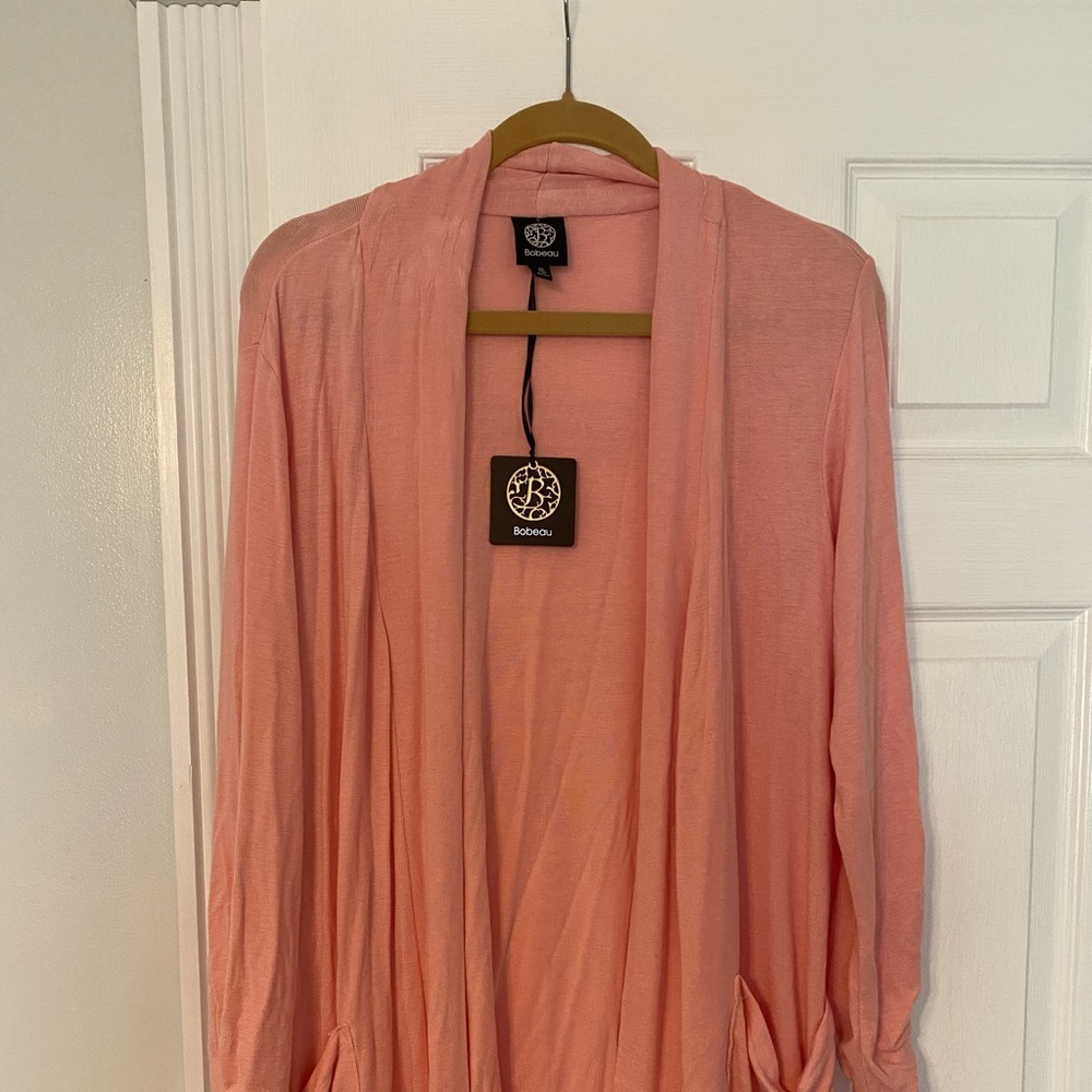 Bobeau pink cardigan